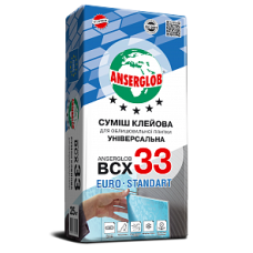 Суміш клейова для керамічної плитки 25кг Anserglob BCX33