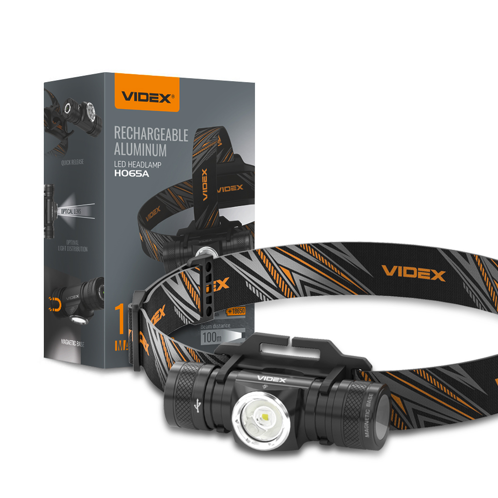 Ліхтар VIDEX H065A 1200Lm 5000K налобний